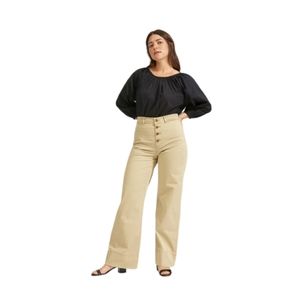 Everlane Button Fly Wide Leg Chino Pants